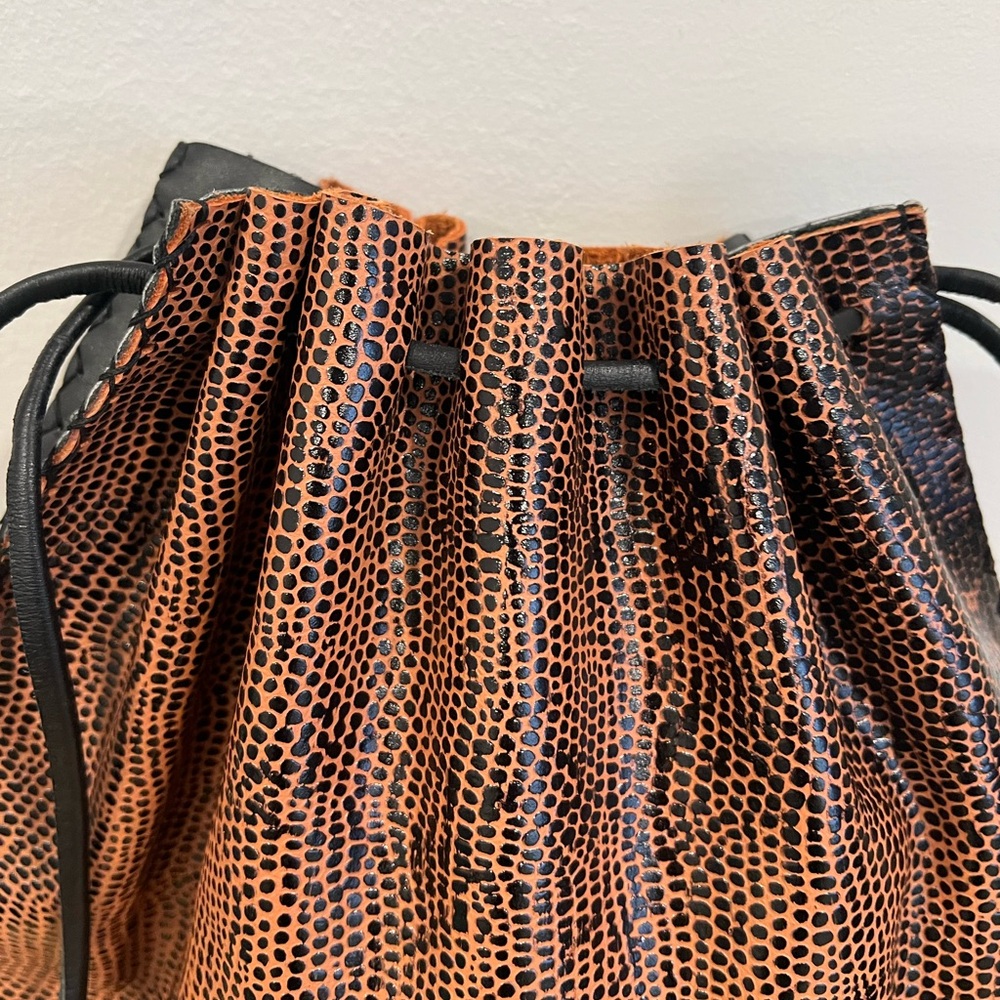 Textured Drawstring Bag - Picture 2 of 9